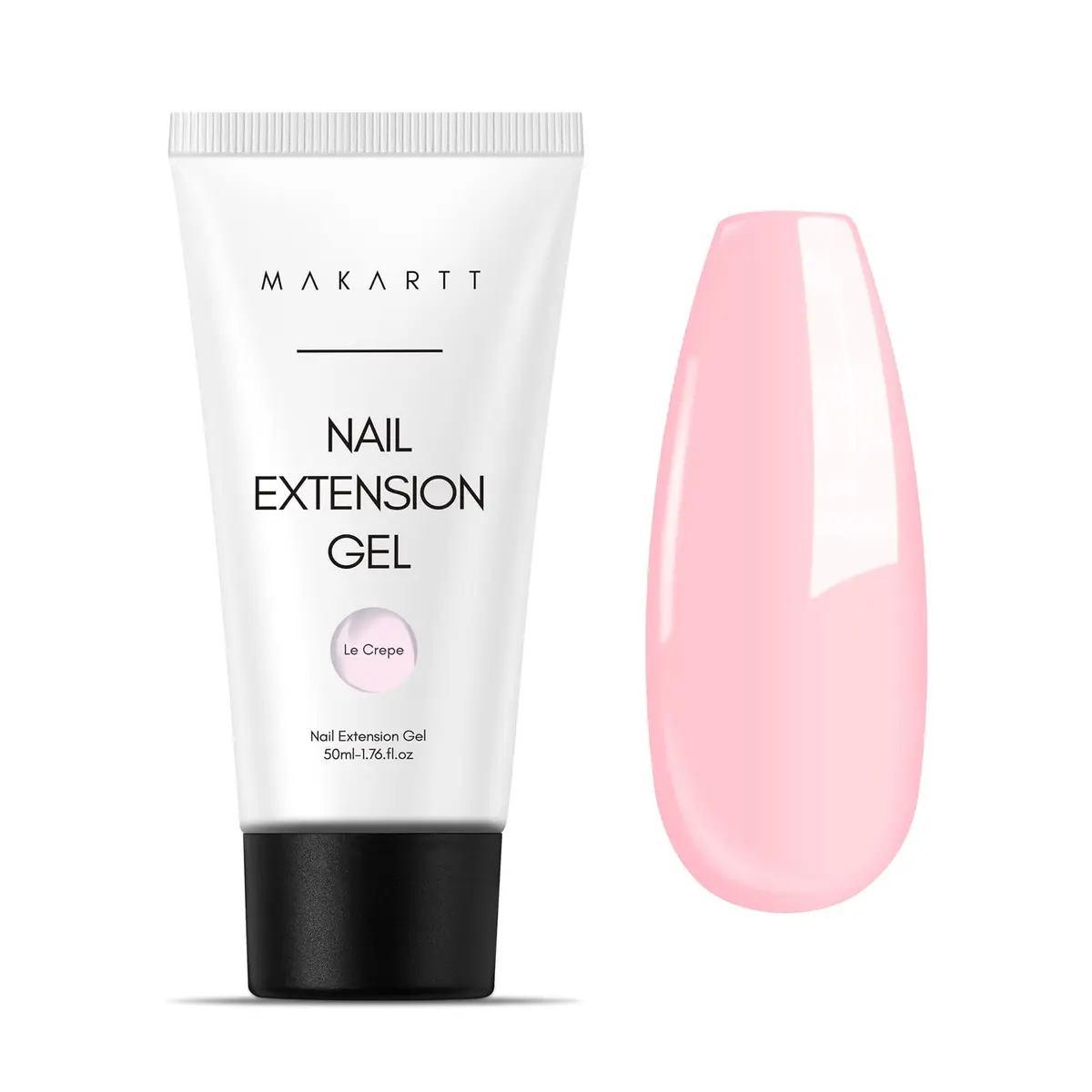 Makartt Poly Nail Gel Light Pink 50ml (1.76 Fl Oz) | Professional Builder for Extension & Nail Art - main product image