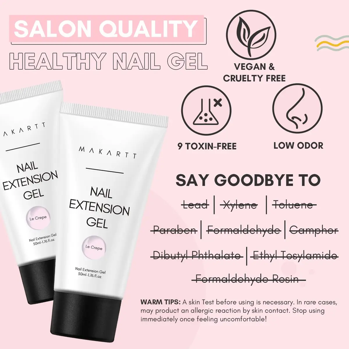 Makartt Poly Nail Gel Light Pink 50ml (1.76 Fl Oz) | Professional Builder for Extension & Nail Art - view 6