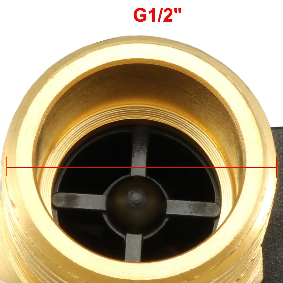 uxcell G1/2" Hall Effect Water Flow Sensor Switch 1-30L/min DC 5V | Brass Body - view 4