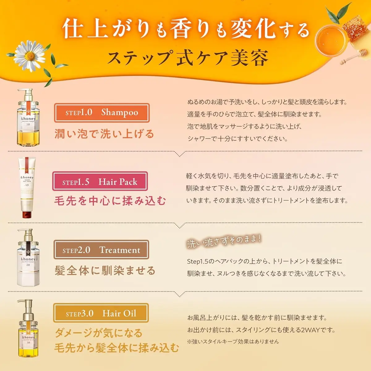 & Honey Deep Moist Hair Oil | Bulgarian Damask Rose Honey & Moroccan Oil, 100ml (3.4 oz) | Deep Hydrating & Replenishing - view 6
