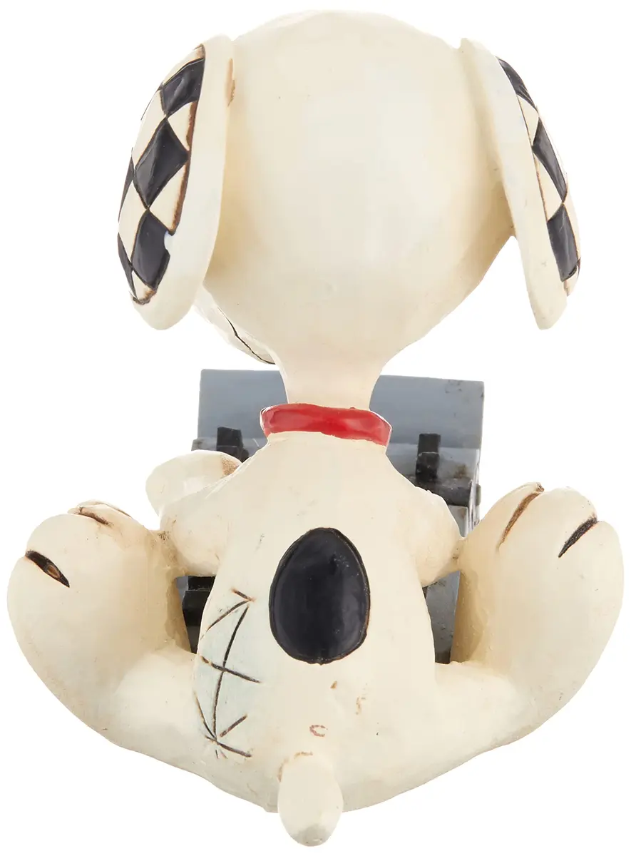 Enesco Jim Shore Peanuts Snoopy Typing Miniature Figurine 3 Inch Multicolor | Hand-Painted Folk Art Collectible - view 2