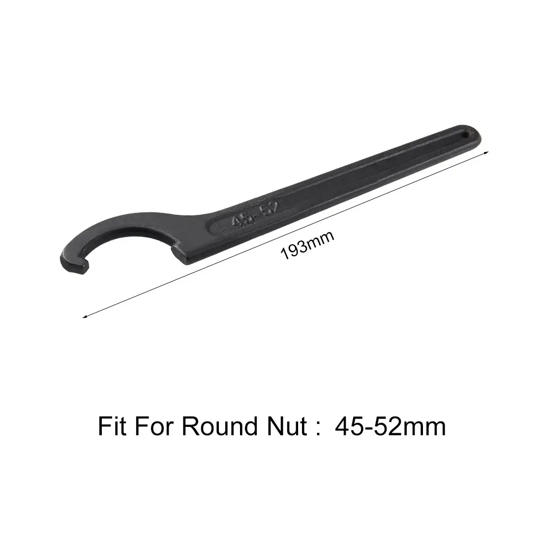 uxcell C Hook Spanner Wrench Collet Chuck for 45-52mm Round Nut | Durable Carbon Steel - view 2