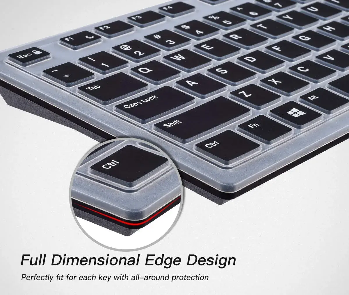 CaseBuy Silicone Keyboard Cover for Dell KB216 KM636 US Layout | Dustproof & Waterproof Protection - view 4