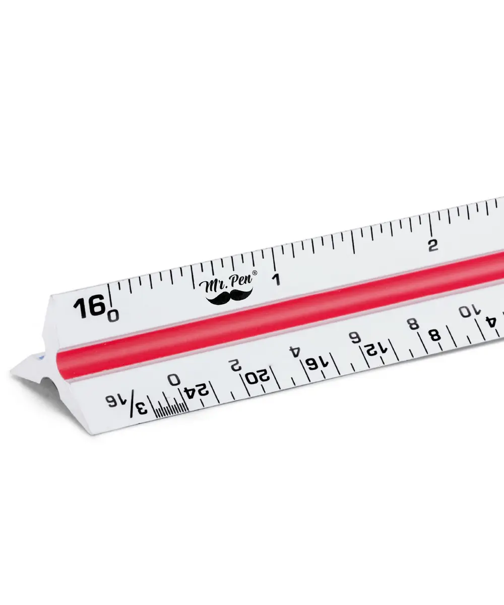 Mr. Pen Architectural Scale Ruler 12 Inch Silver | Drafting & Measuring Tool for Architects - main product image