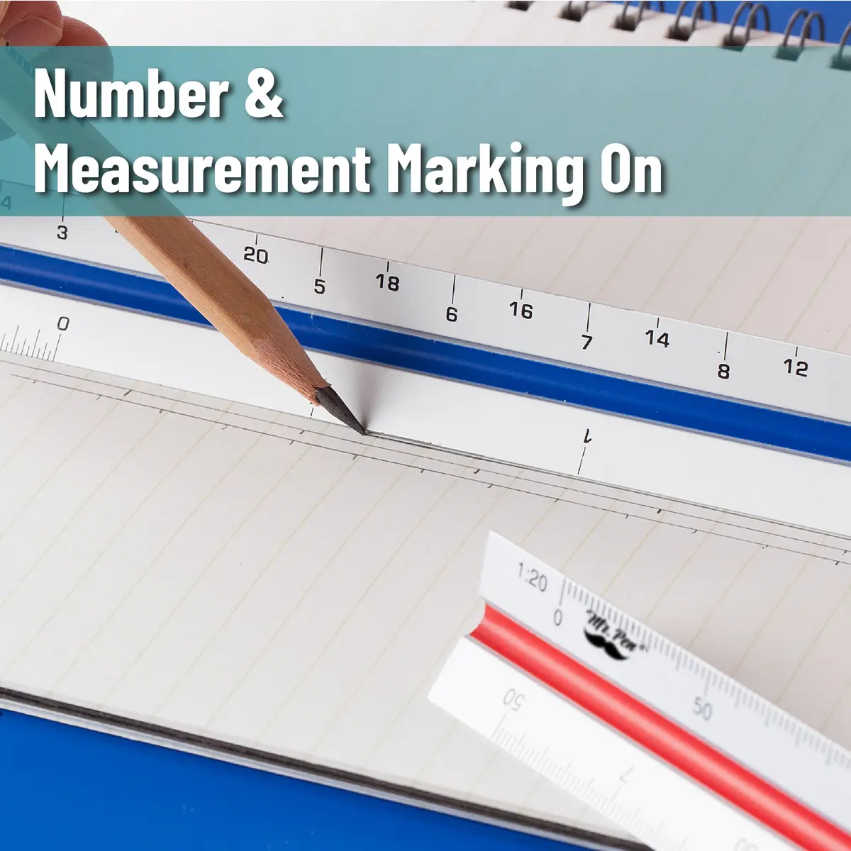 Mr. Pen Architectural Scale Ruler 12 Inch Silver | Drafting & Measuring Tool for Architects - view 5