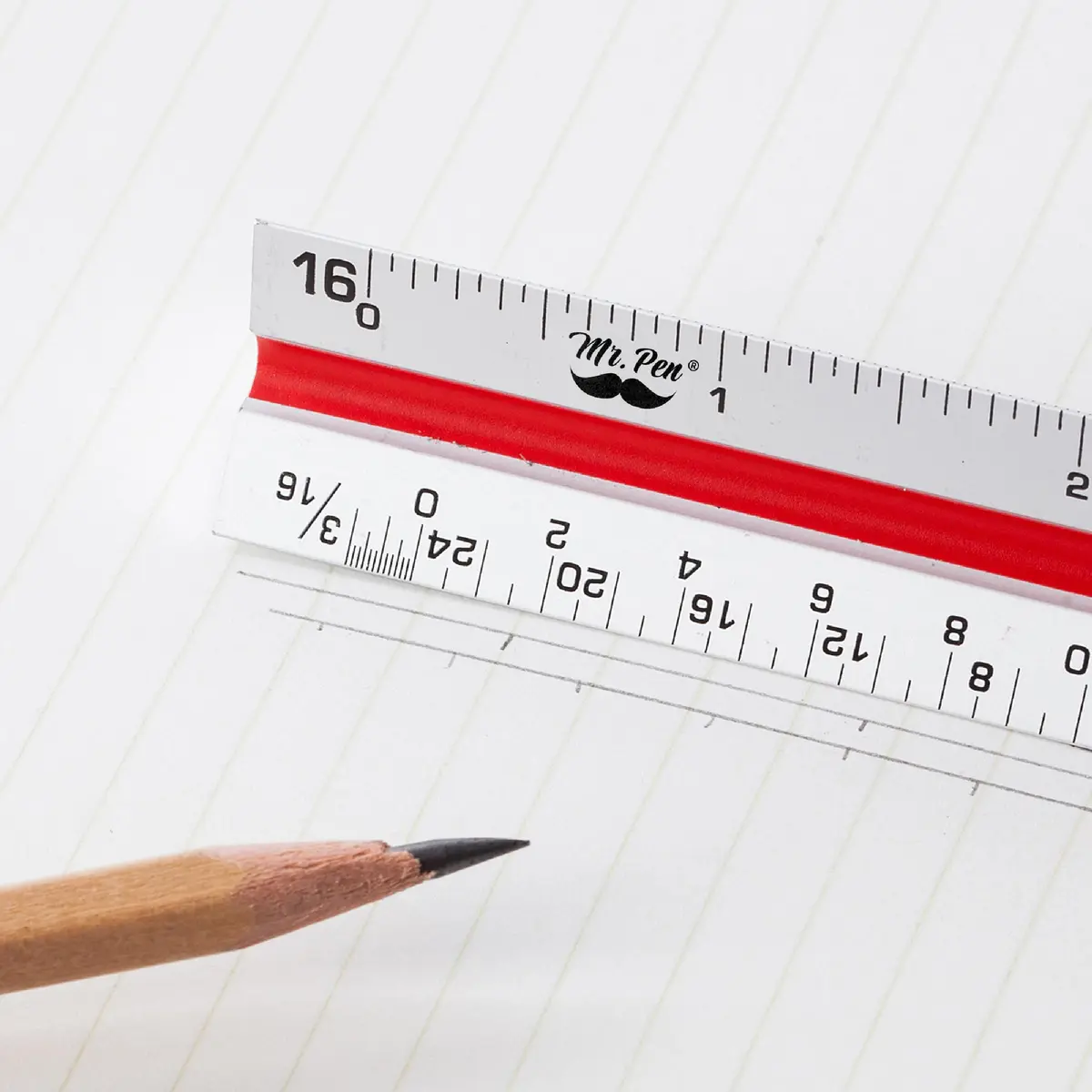 Mr. Pen Architectural Scale Ruler 12 Inch Silver | Drafting & Measuring Tool for Architects - view 6