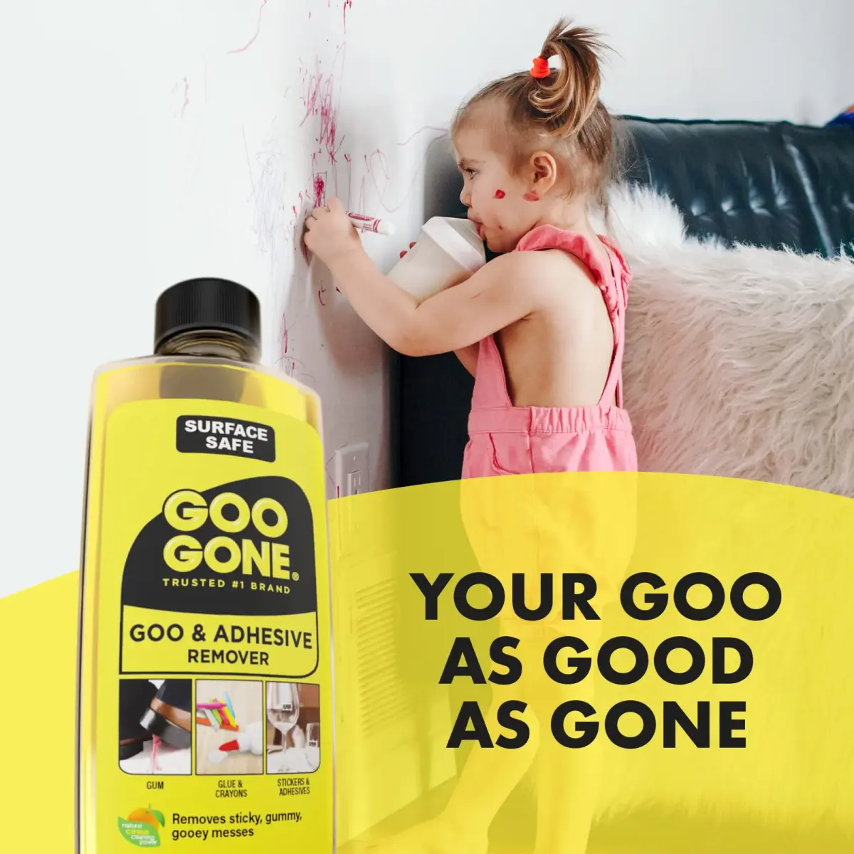 Goo Gone Adhesive Remover 2 Pack, 473ml (16 Fl Oz) | Citrus Power for Tough Messes - view 8