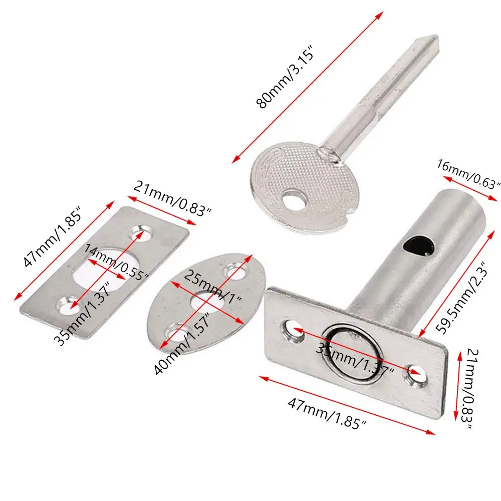 Rannb Hidden Manager Tubewell Key Mortise Lock Stainless Steel | Rust-Resistant Durable Lock - view 2