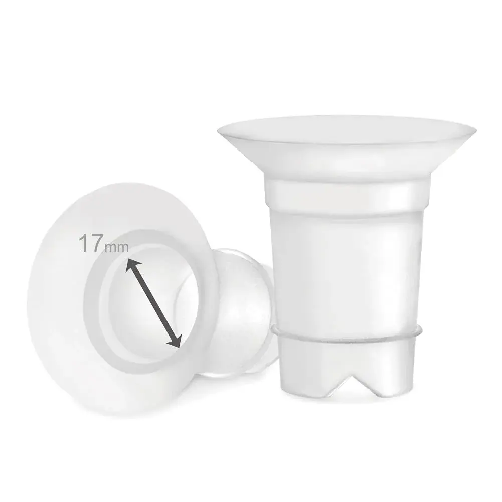 Maymom 17mm Flange Inserts for Medela 24mm Shields | BPA-Free Silicone, 2-Pack - main product image