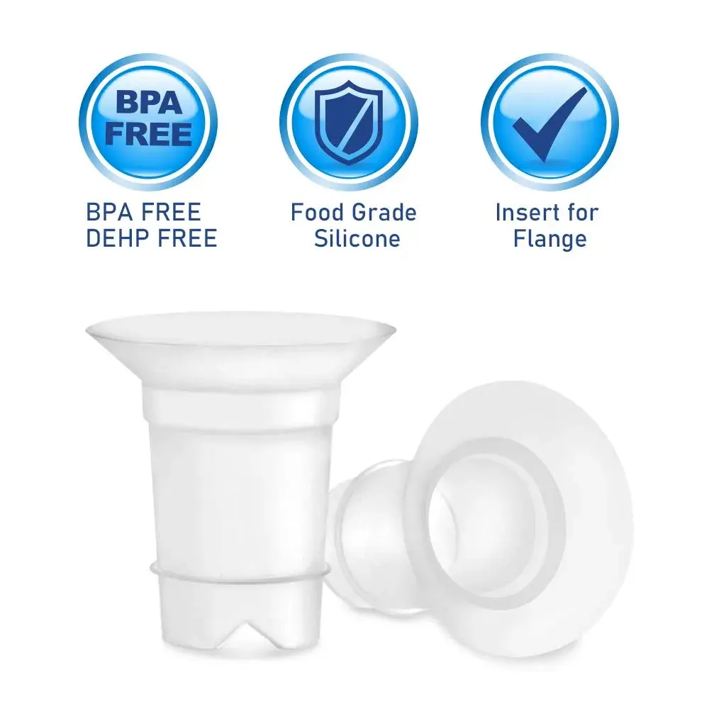Maymom 17mm Flange Inserts for Medela 24mm Shields | BPA-Free Silicone, 2-Pack - view 5