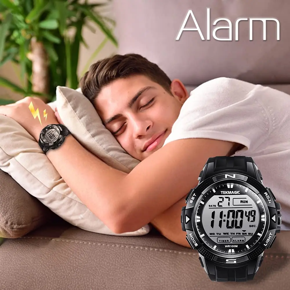 TEKMAGIC Digital Diving Watch 45mm Water-Resistant 10 ATM | Unisex Sport Wristwatch with LCD Screen - view 5