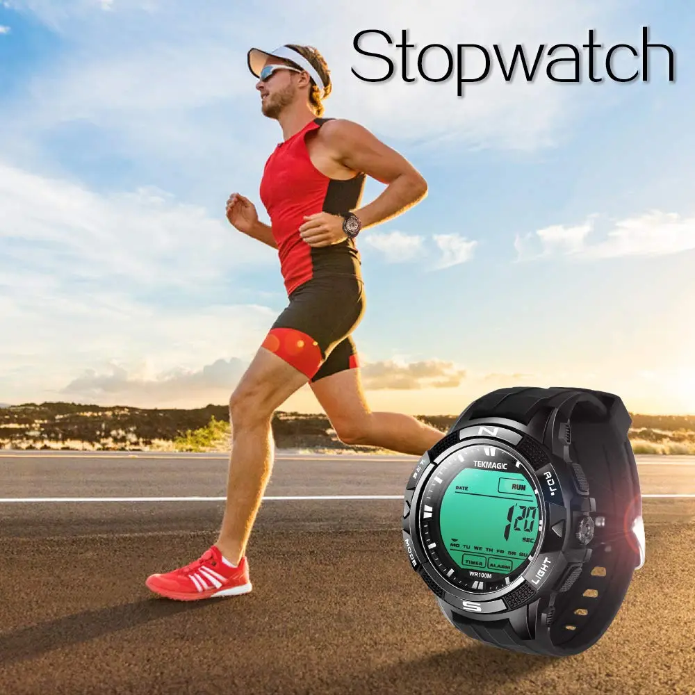TEKMAGIC Digital Diving Watch 45mm Water-Resistant 10 ATM | Unisex Sport Wristwatch with LCD Screen - view 3