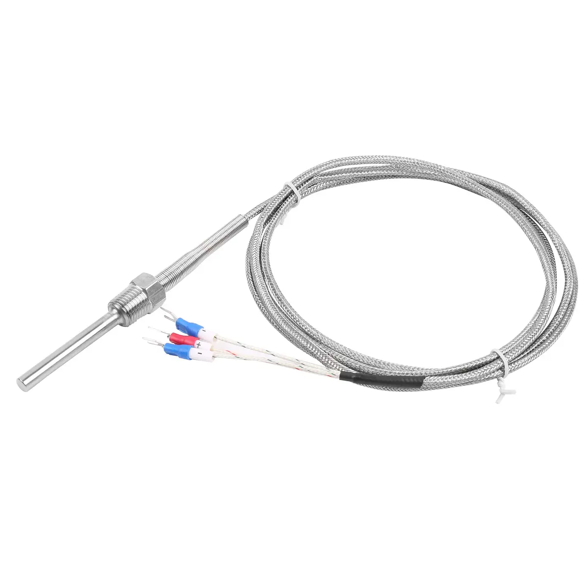 Jaybva Waterproof RTD PT100 Temperature Sensor 2m (78.7 inch) | Industrial Grade 3-Wire Thermistor Probe for PID Controllers - view 2