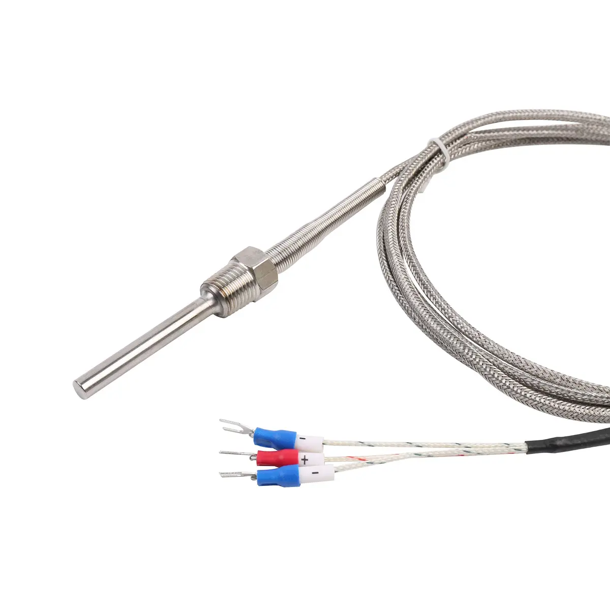 Jaybva Waterproof RTD PT100 Temperature Sensor 2m (78.7 inch) | Industrial Grade 3-Wire Thermistor Probe for PID Controllers - view 3