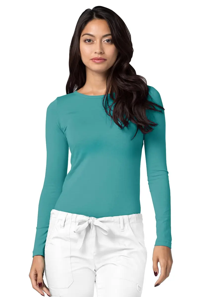 ADAR Medical Uniforms Underscrubs for Women 3 Pack - Long Sleeve Comfort Tee - M | Soft, Professional & Stylish - view 2