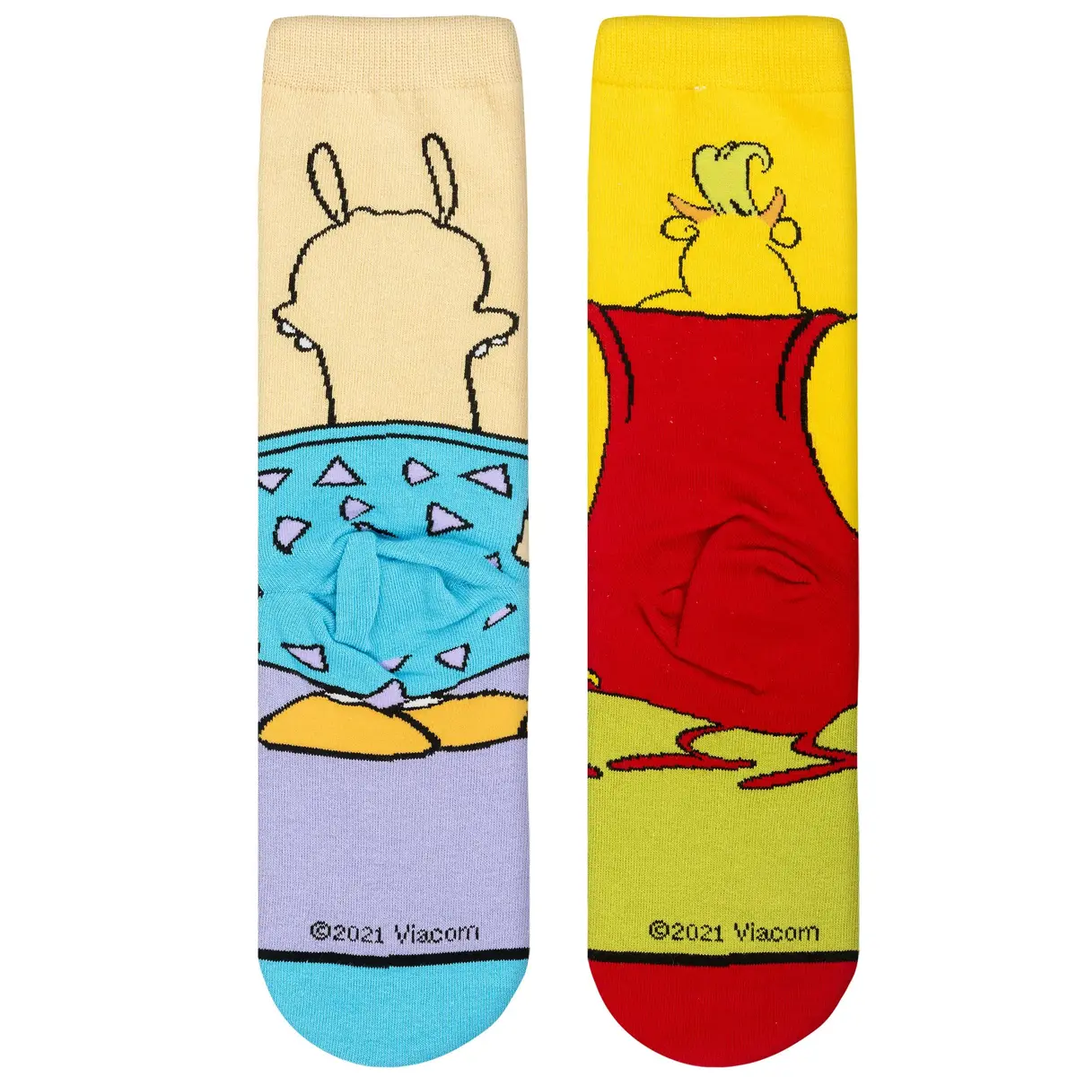 Odd Sox Rocko & Heffer Nickelodeon Cartoon Crew Socks Large | Fan & Collector Favorite - view 6
