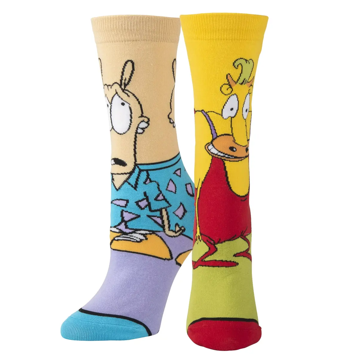Odd Sox Rocko & Heffer Nickelodeon Cartoon Crew Socks Large | Fan & Collector Favorite - view 4