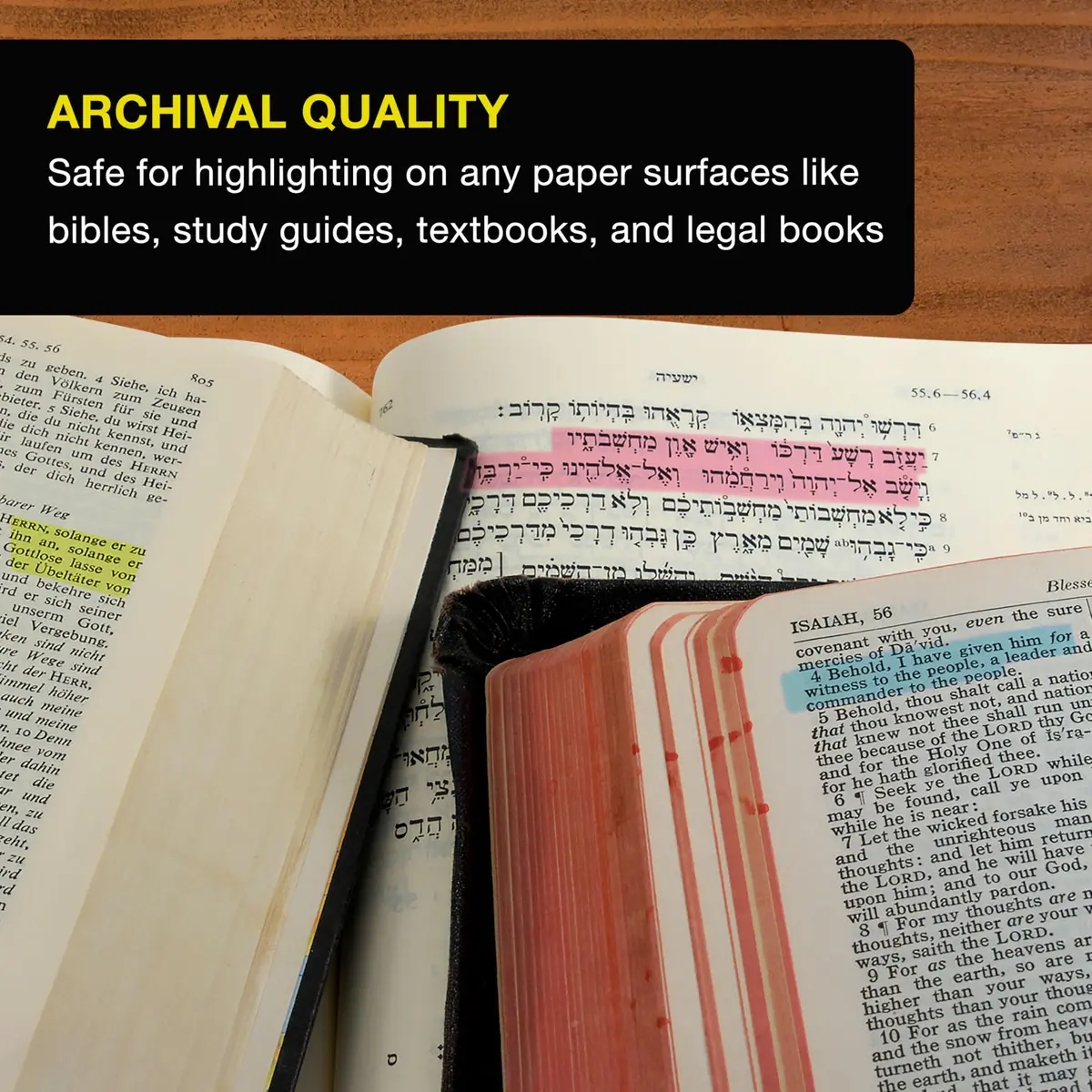 US Office Supply Bible Safe Highlighter Set of 16 | No Bleed Pastel Gel Markers for Bible Study & Journaling - view 5