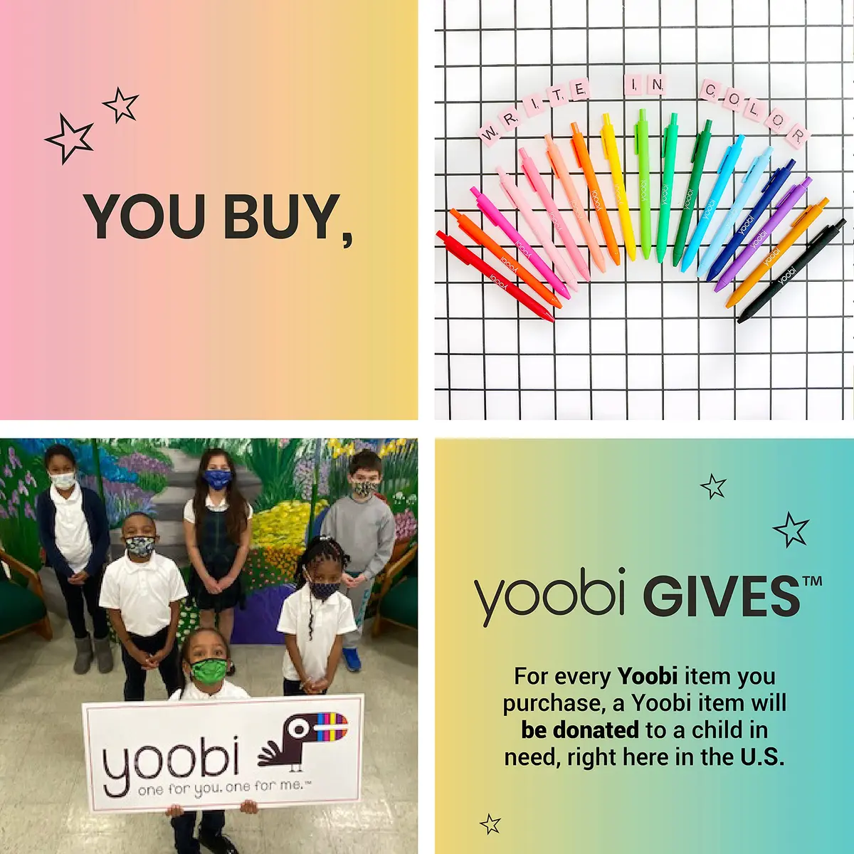 Yoobi 1 Inch Blue D-Ring Binder 275 Sheet Capacity | PVC-Free Organizer for Students & Office - view 4