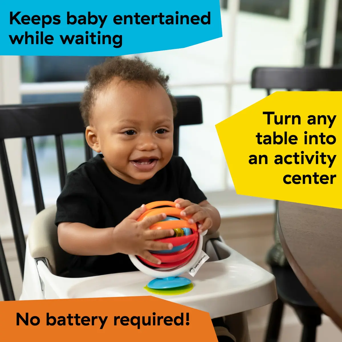 Baby Einstein Sticky Spinner BPA-Free High Chair Activity Toy | Ages 3 Months+ (1 Unit) - view 2