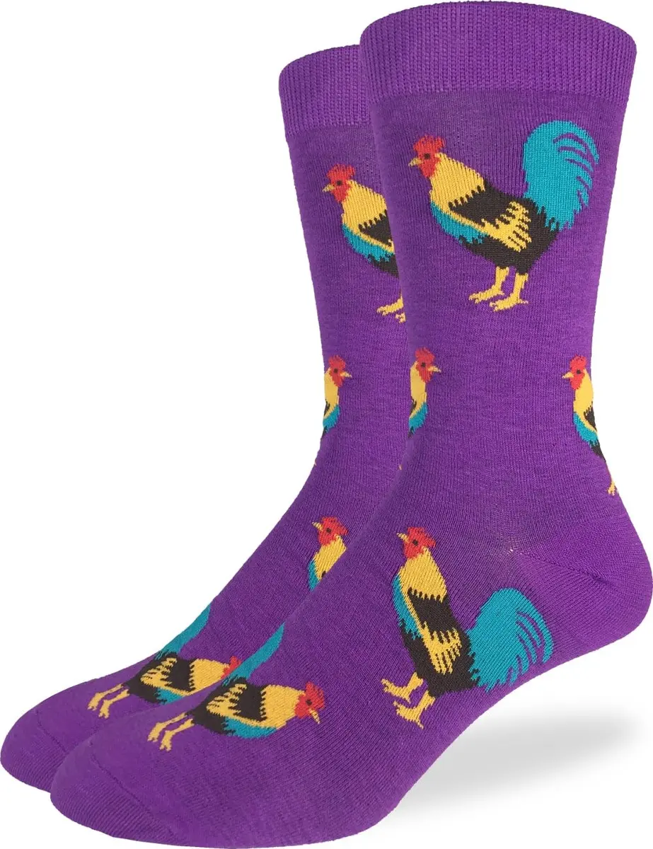 Good Luck Sock Men's Roosters Socks, Big & Tall, Shoe Size 13-17 | Premium Novelty Crew Socks for Casual Wear - main product image