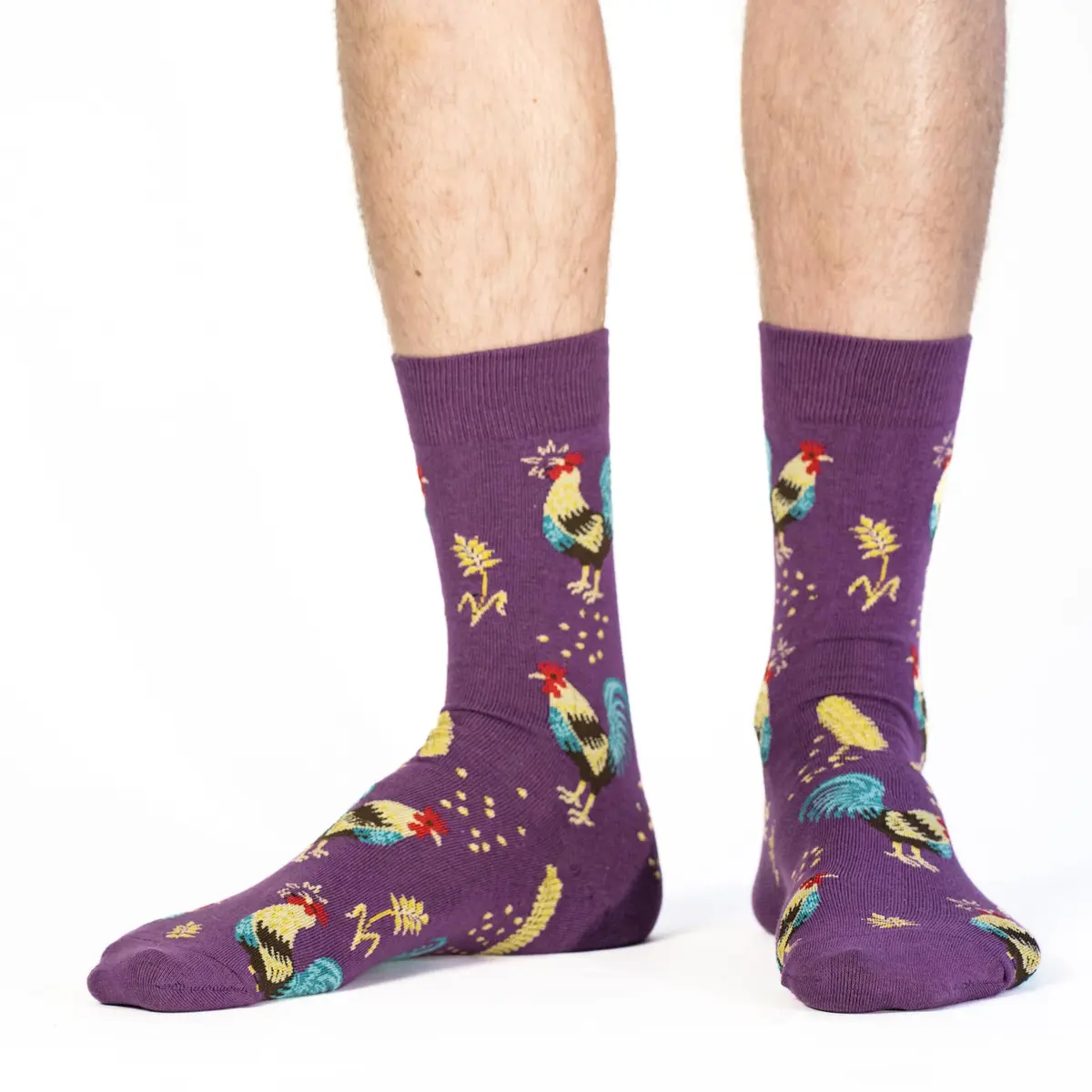 Good Luck Sock Men's Roosters Socks, Big & Tall, Shoe Size 13-17 | Premium Novelty Crew Socks for Casual Wear - view 2