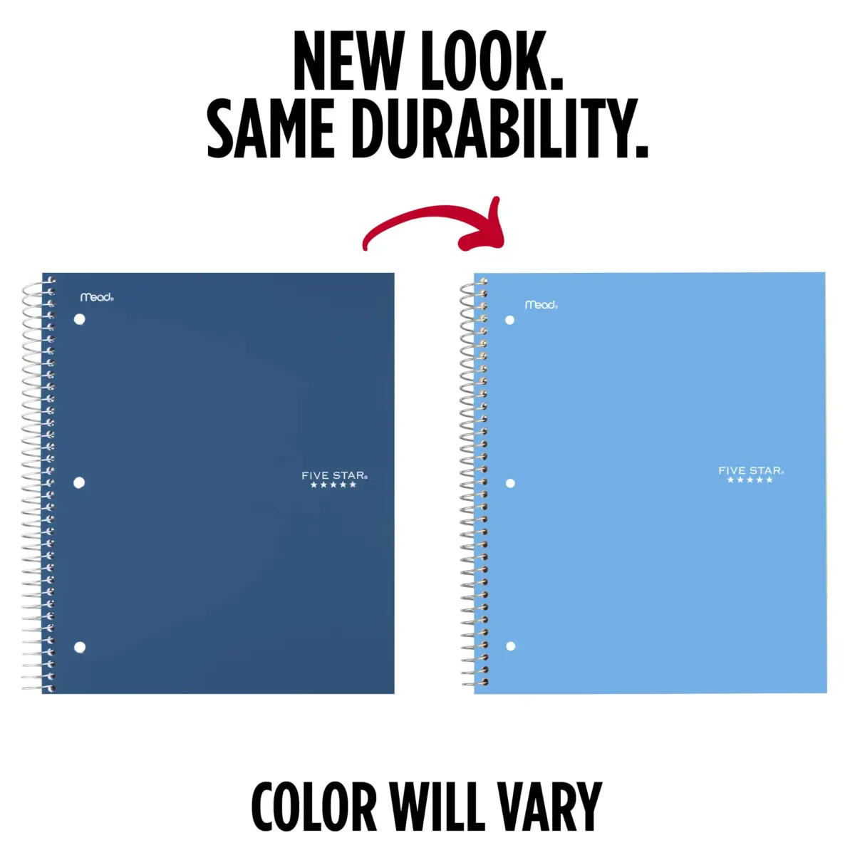 Five Star Spiral Notebook 5 Subject 200 Sheets 8.5" x 11" | College Ruled Paper with Study App & Water-Resistant Cover - view 2