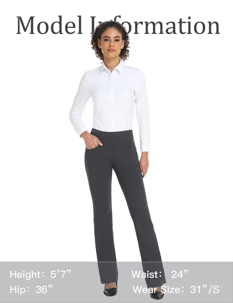 Safort Yoga Pants 28" 30" 32" 34" Inseam UPF50+ | Flattering Bootcut Fit for Active Women - view 5