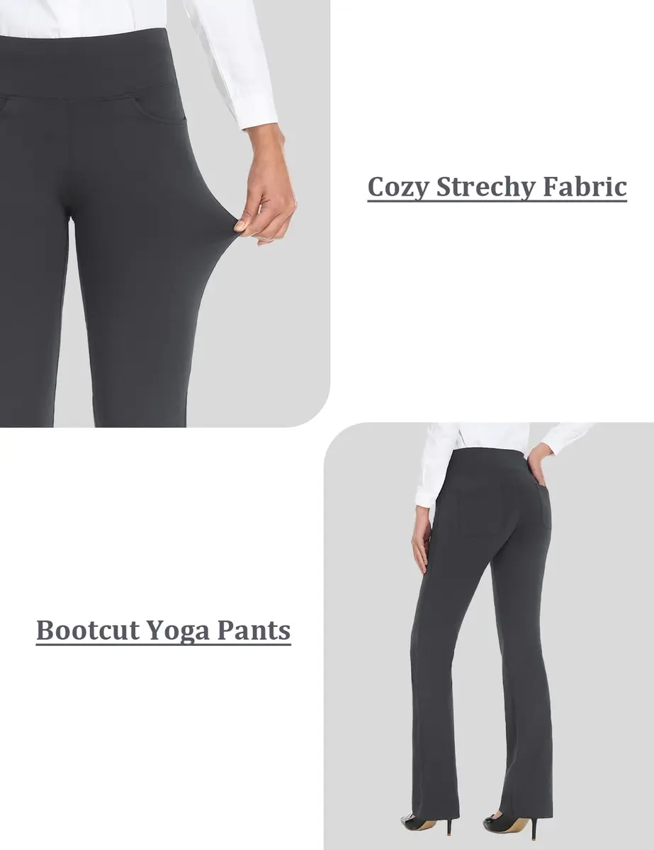 Safort Yoga Pants 28" 30" 32" 34" Inseam UPF50+ | Flattering Bootcut Fit for Active Women - view 8