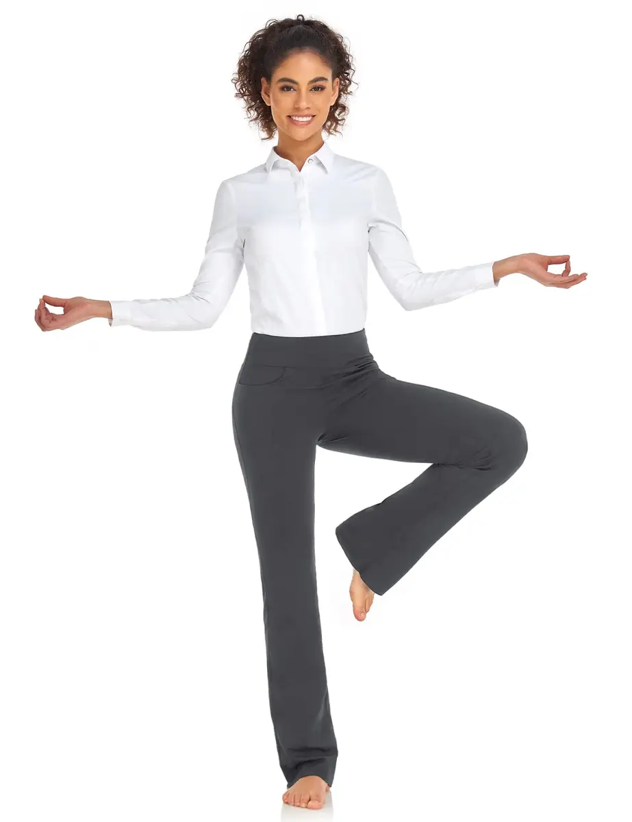 Safort Yoga Pants 28" 30" 32" 34" Inseam UPF50+ | Flattering Bootcut Fit for Active Women - view 9