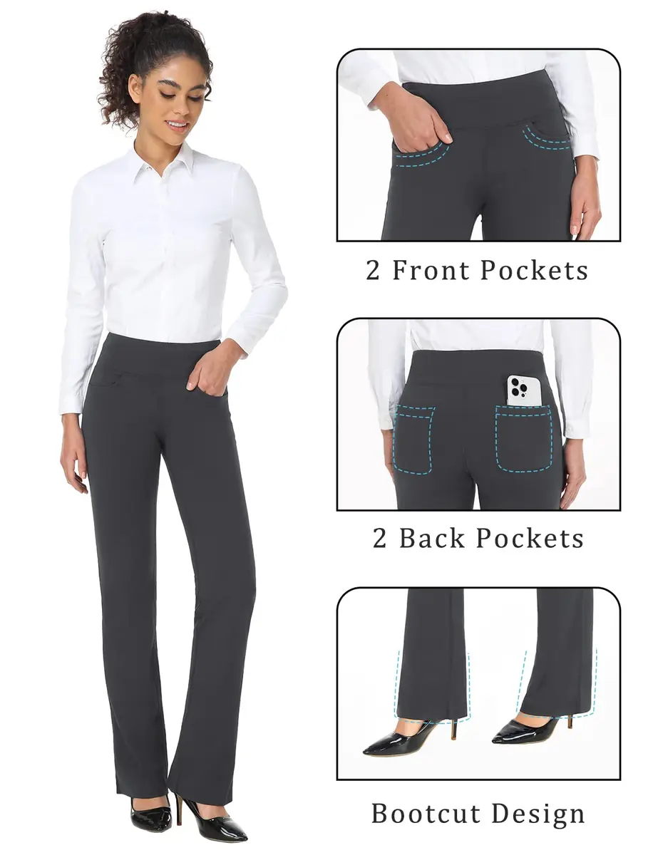 Safort Yoga Pants 28" 30" 32" 34" Inseam UPF50+ | Flattering Bootcut Fit for Active Women - view 3