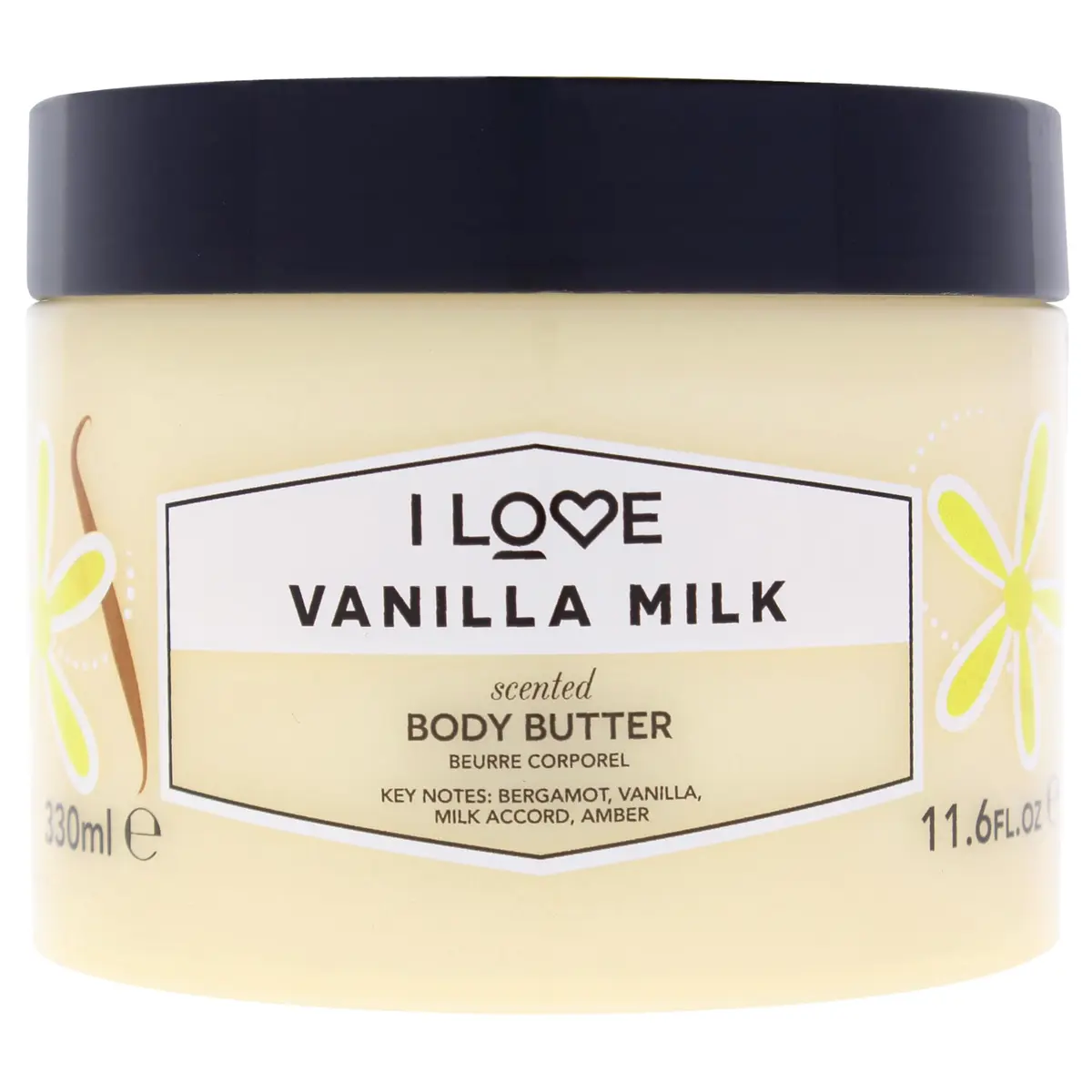I LOVE Vanilla Milk Scented Body Butter 10.1 oz | Hydrating for Dry Skin, Vitamin E & Aloe Vera - main product image