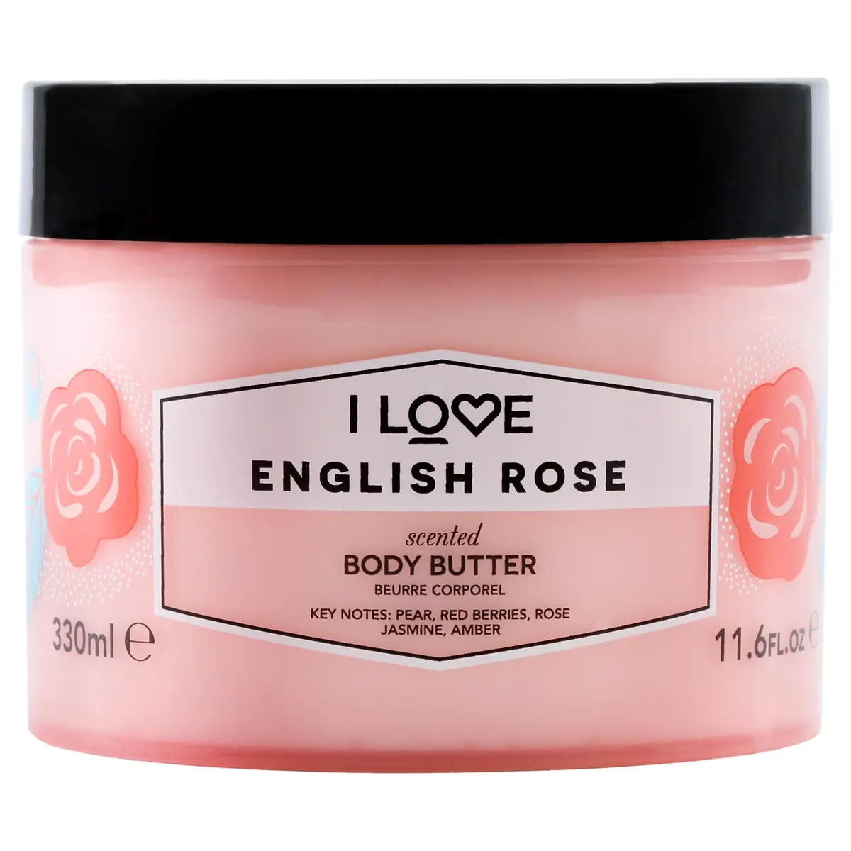 I LOVE English Rose Scented Body Butter 10.1 oz | Hydrating for Dry Skin, Vegan & Cruelty-Free - main product image