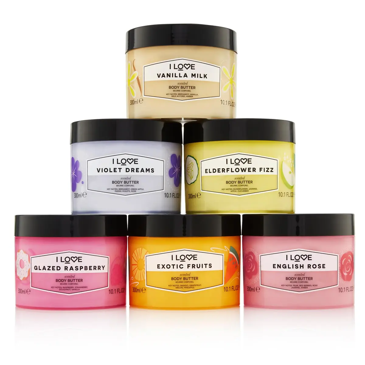 I LOVE English Rose Scented Body Butter 10.1 oz | Hydrating for Dry Skin, Vegan & Cruelty-Free - view 3