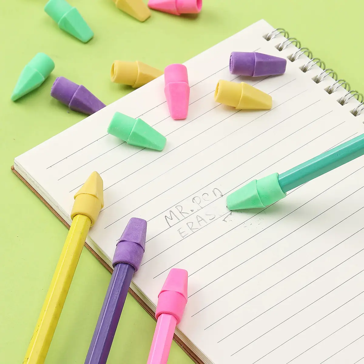 Mr. Pen Pencil Top Erasers 120 Pack Multicolored | Bulk Pack Eraser for Students & Professionals - view 6