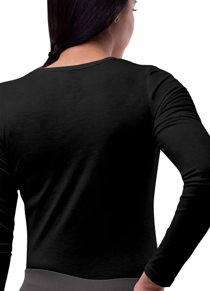 Sivvan Long Sleeve Comfort Underscrub Tee 3-Pack | Classic Fit, Tagless Crew Neck, Black, M - view 3