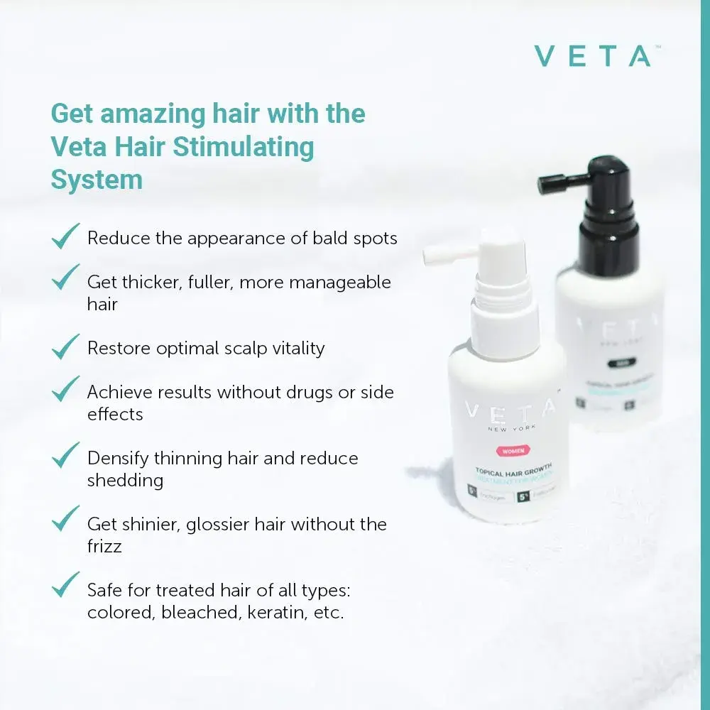 Veta Men's Targeted Topical Therapy Hair Regrowth Treatment 60ml (2.04 Fl Oz) | Stimulates Scalp Health - view 6