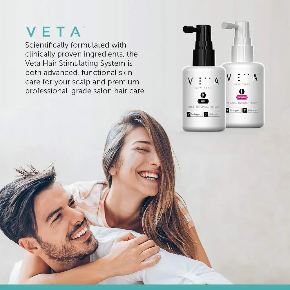 Veta Men's Targeted Topical Therapy Hair Regrowth Treatment 60ml (2.04 Fl Oz) | Stimulates Scalp Health - view 3