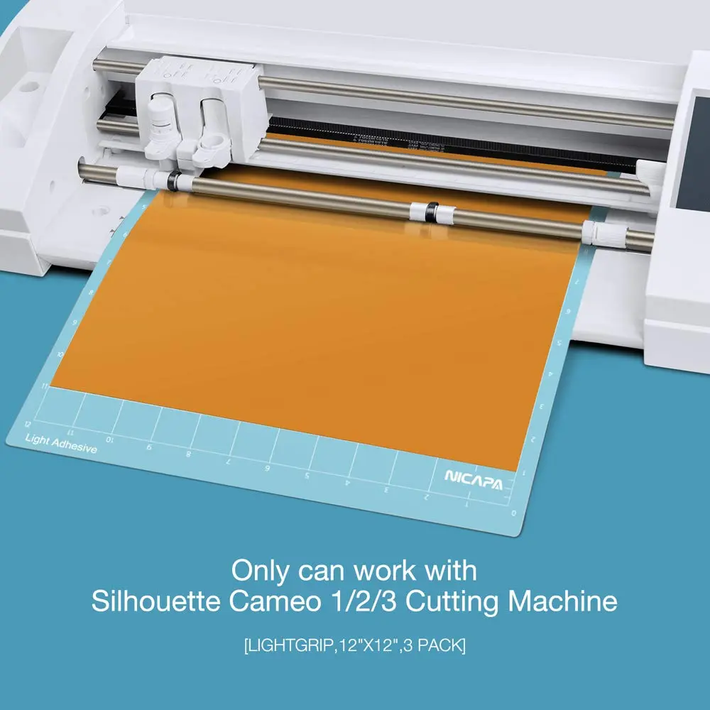 NICAPA Light-Grip Cutting Mat 12x12 inch (3-Pack) | Self-Healing Vinyl Craft Mat for Silhouette Cameo - view 2