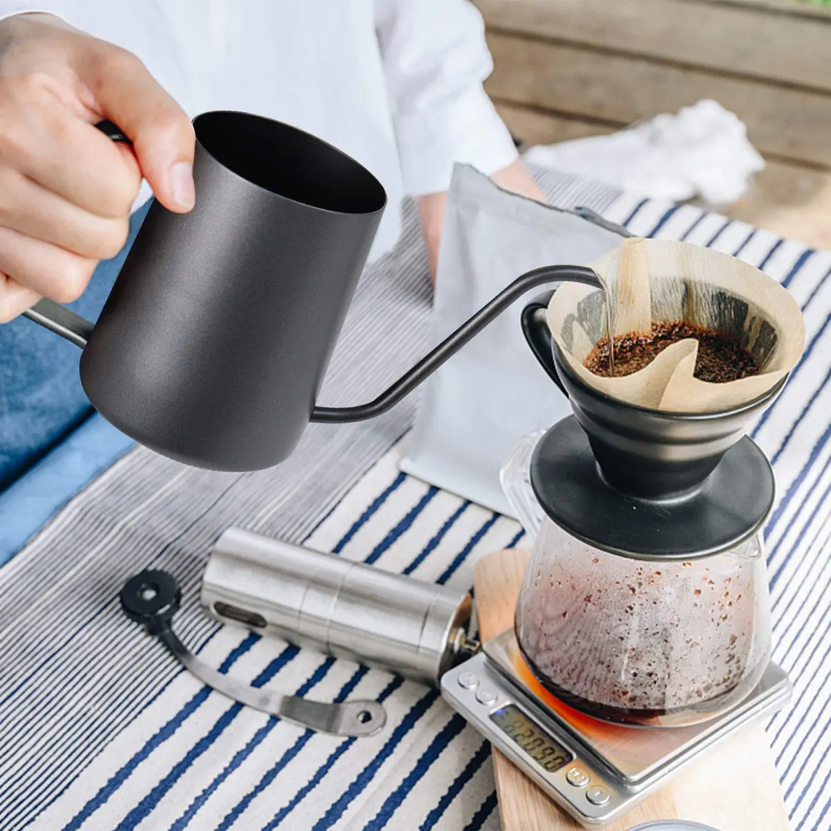 Kslong Pour Over Kettle Gooseneck Long Narrow Drip Spout Coffee Tea Pot 350ML | Modern, Durable & Easy to Use - view 7