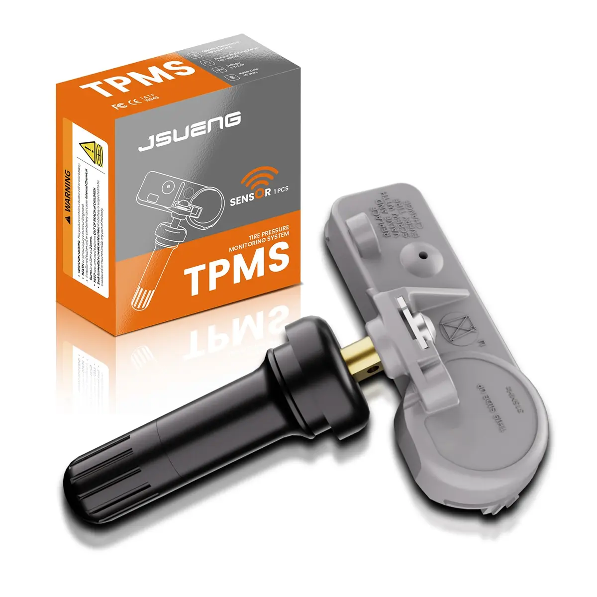 Jsueng TPMS Sensor,315MHz Tire Pressure Monitor System for Chevy Buick GMC | Pre-Programmed, OBDII Relearn, Durable Metal & Lithium Battery - main product image
