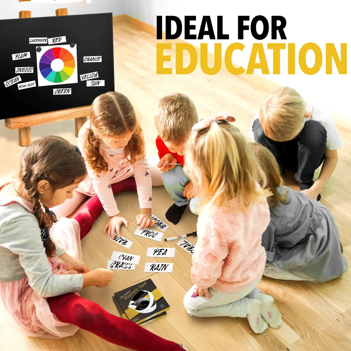 X-bet MAGNET Dry Erase Magnetic Strips 2.5cm x 7.6m (1in x 25ft) | Write-On Flexible Magnetic Tape for Organization - view 6