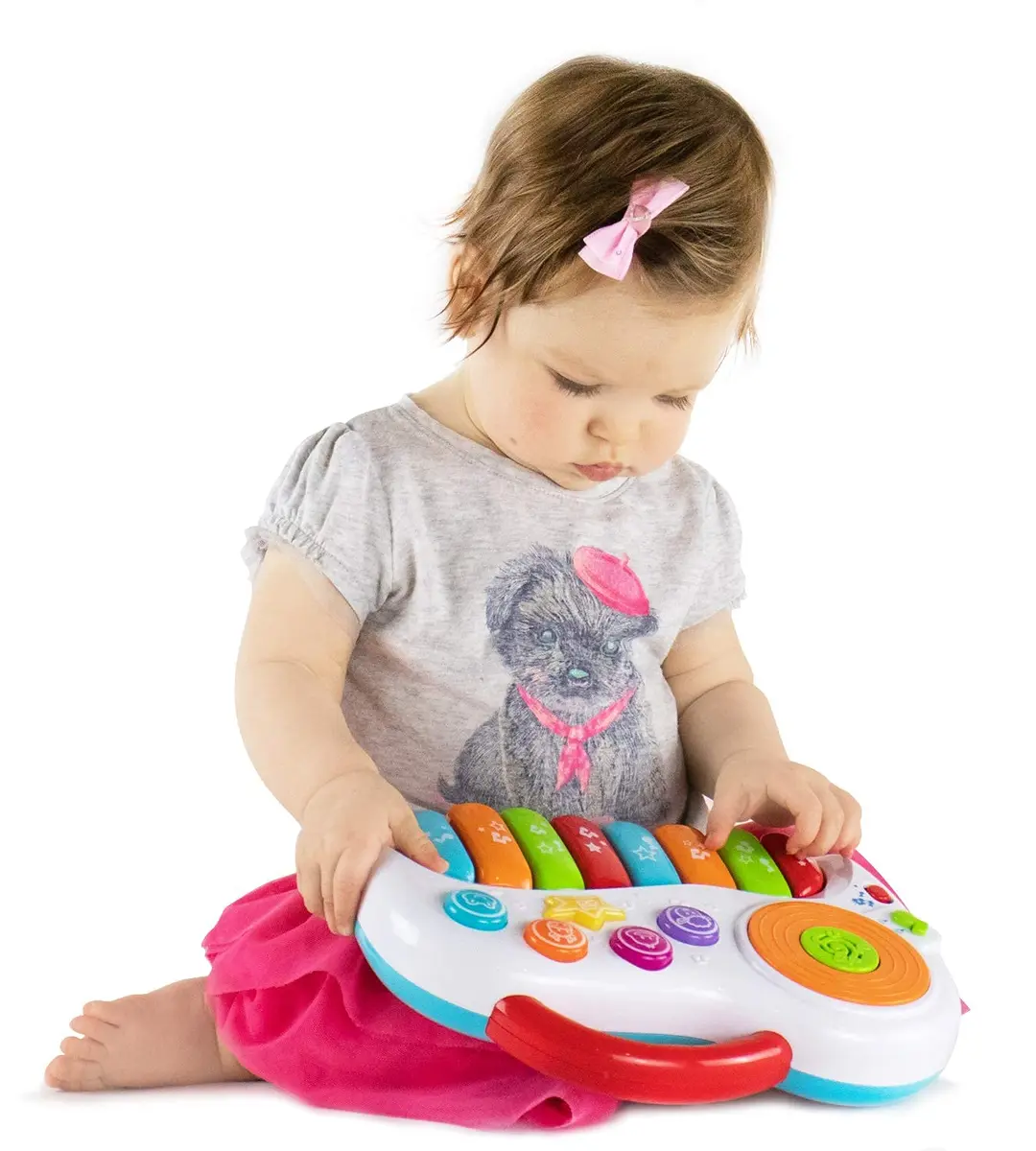 KiddoLab Musical Piano Toy for 1-3 Year Olds | 8-Key Rainbow Keyboard with DJ Turntable & Animal Sounds - view 4