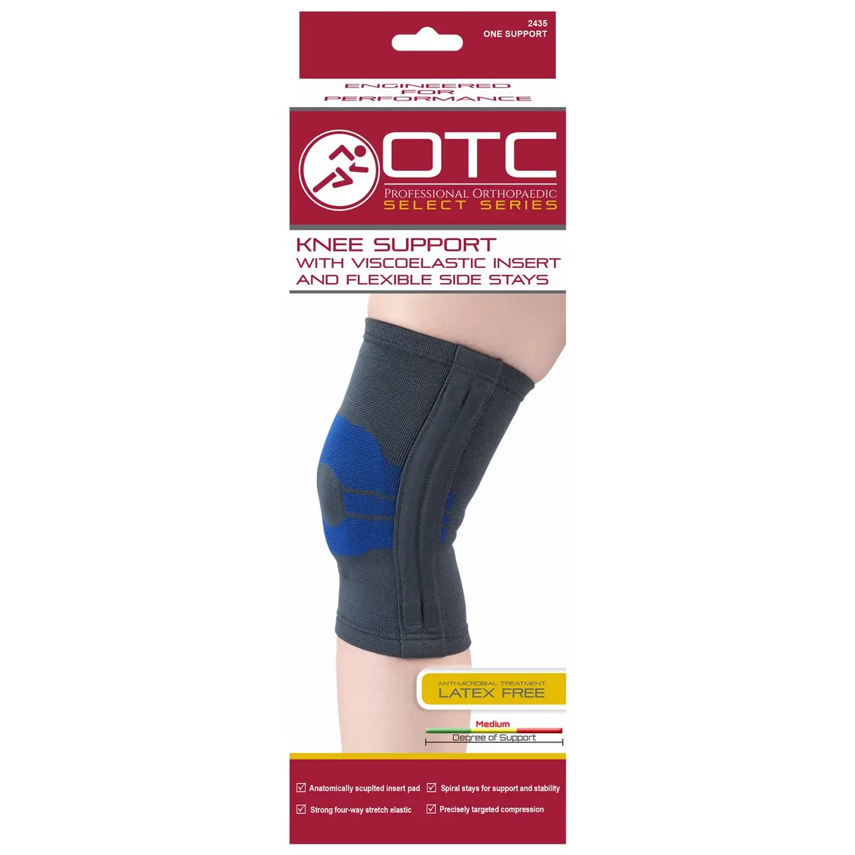 OTC Knee brace, compression recovery, gel insert, flexible side stays, X-Large | Targeted support for joint pain relief - view 6