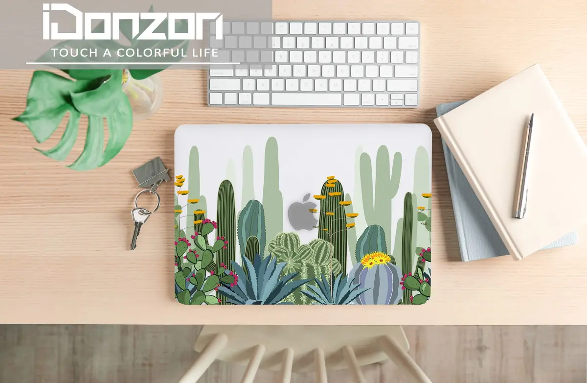 iDonzon Case for MacBook Air 13 inch (A1466/A1369) | 3D Matte Clear See Through Cover & Keyboard - view 7