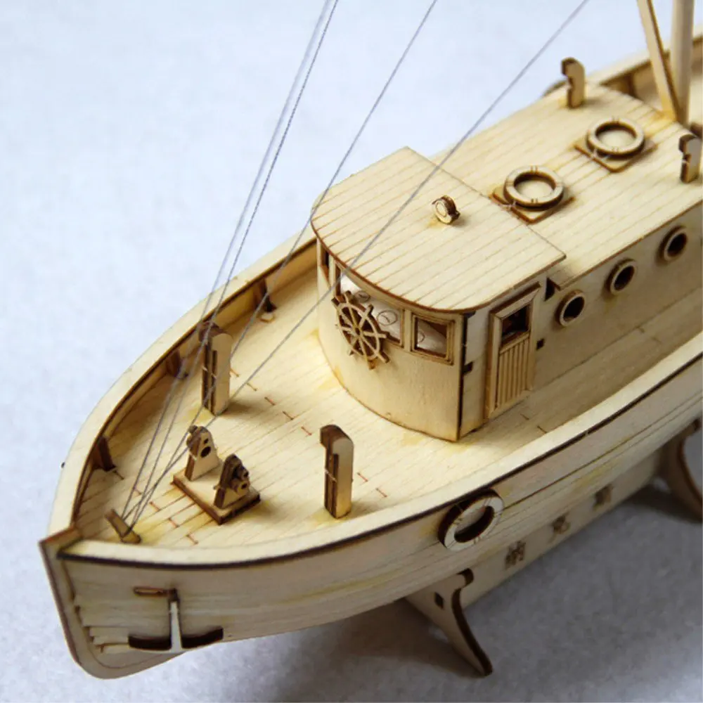 HAPYLY Scale DIY Hobby Wooden Ship Model Kit 1:130 (38cm x 13cm x 27cm) | Classic Sailing Boat Assembly for Adults - view 7