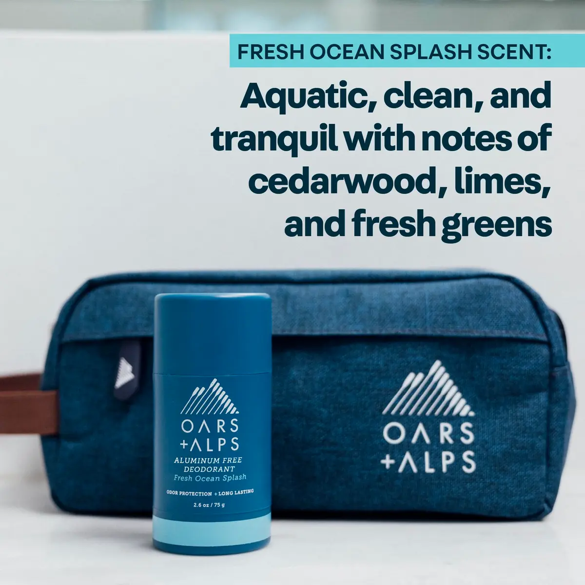 Oars + Alps Aluminum Free Men's Deodorant, Clear Gel 74ml (2.6 oz) | Odor Absorption & Movement Glide - view 5