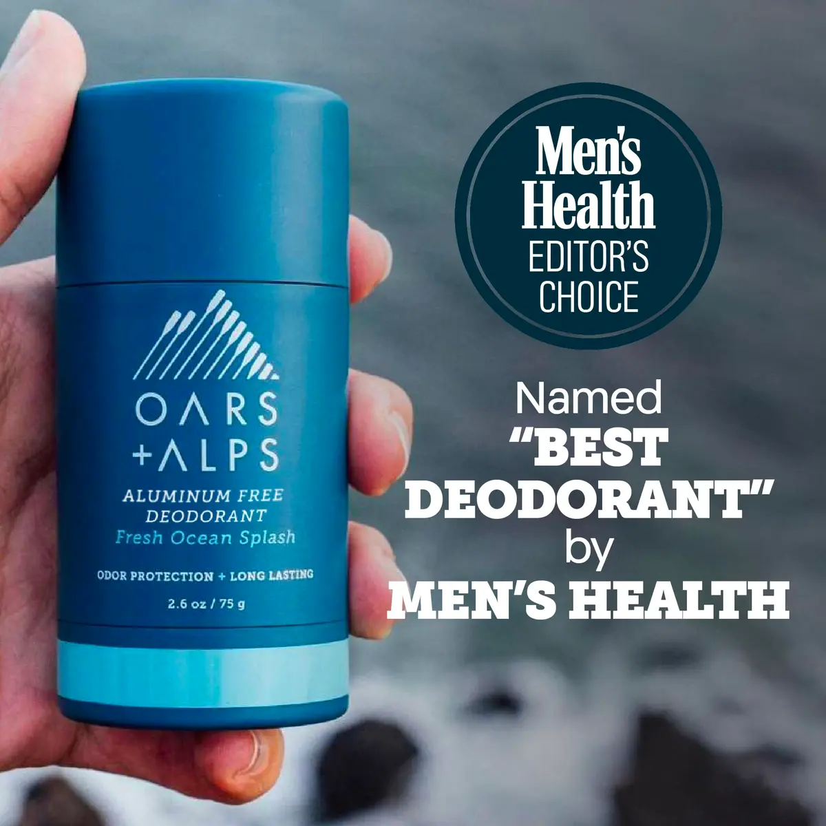 Oars + Alps Aluminum Free Men's Deodorant, Clear Gel 74ml (2.6 oz) | Odor Absorption & Movement Glide - view 2