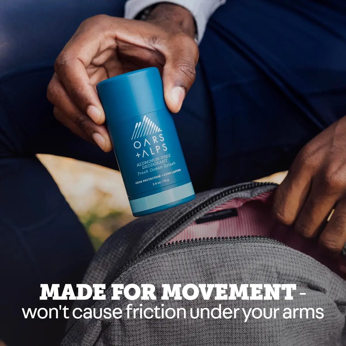 Oars + Alps Aluminum Free Men's Deodorant, Clear Gel 74ml (2.6 oz) | Odor Absorption & Movement Glide - view 3