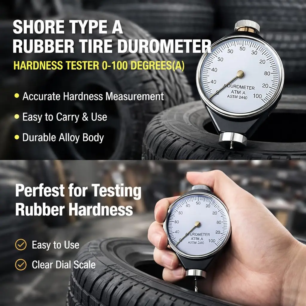 Hilitand Rubber Durometer Tester, Shore Type D | Accurate Hardness Measurement for Rubber & Plastics - view 2